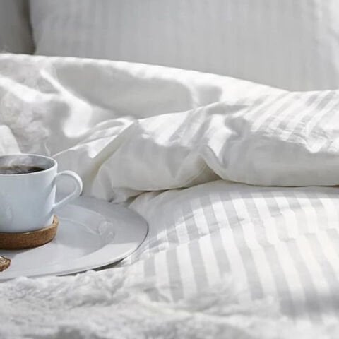 180 x 280 cm Çizgili Saten Tek Kişilik Çarşaf