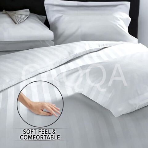 200 x 230 cm Çizgili Saten Çift Kişilik Nevresim