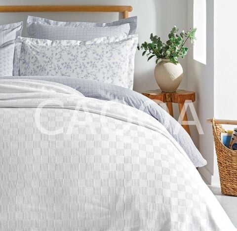 Çift Kişilik Dama Desenli Pamuk Otel Pikesi