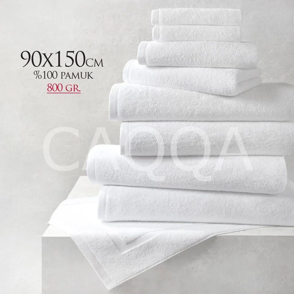 900 Gr. 90x150 cm %100 Pamuk Ring İplik Premium Banyo Havlusu